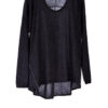 L/S Boxy Tee, Black, 100% Fine Worsted Cashmere | Paychi Guh
