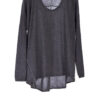 L/S Boxy Tee, Charcoal, 100% Fine Worsted Cashmere | Paychi Guh