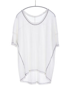 Boxy Tee, White, 55% Linen 45% Cotton | Paychi Guh