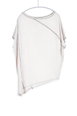 Popover Tee, Lt Grey, 55% Linen 45% Cotton | Paychi Guh