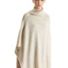 Asymmetrical Poncho, Oatmeal, 100% Cashmere | Paychi Guh