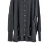 Boxy Cardigan, Charcoal, 100% Fine Worsted Cashmere | Paychi Guh