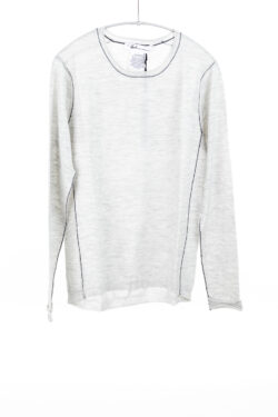 Paychi Guh | L/S Baby Tee, Dove Grey, 100% Fine Worsted Cashmere