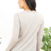 Paychi Guh | L/S Baby Tee, Dove Grey, 100% Worsted Cashmere