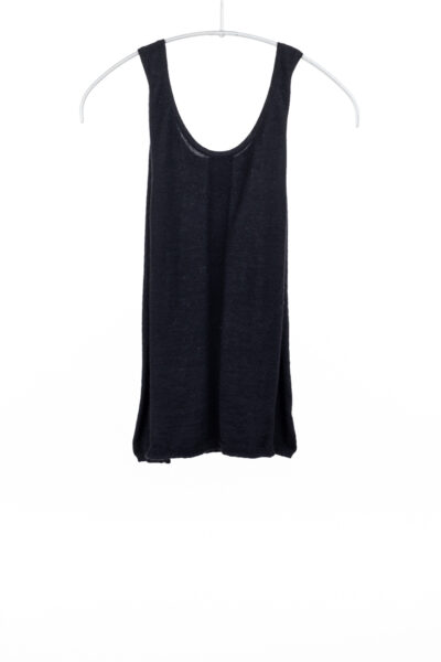 Paychi Guh | Tank, Black, 100% Worsted Mongolian Cashmere