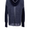 Paychi Guh | Hoodie, Navy/Ivory, 100% Superfine Worsted Mongolian Cashmere