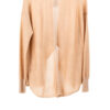 Paychi Guh | Drape Front Cardigan, Camel/Ivory, 100% Superfine Worsted Mongolian Cashmere