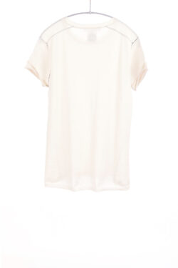Paychi Guh | Baby Tee, Ivory, 100% Worsted Mongolian Cashmere