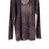 Paychi Guh | Printed Scoop Tee, Espresso, Cashmere/Silk with Push-through Print