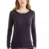 Paychi Guh | Printed Bateau, Grape, 100% Worsted Cashmere