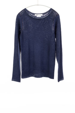Paychi Guh | Printed Bateau, Marine, 100% Worsted Cashmere