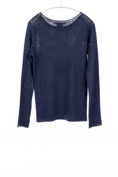 Paychi Guh | Printed Bateau, Marine, 100% Worsted Cashmere