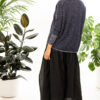 Paychi Guh | Two Tone Pullover, Navy/Petal, 100% Worsted Mongolian Cashmere