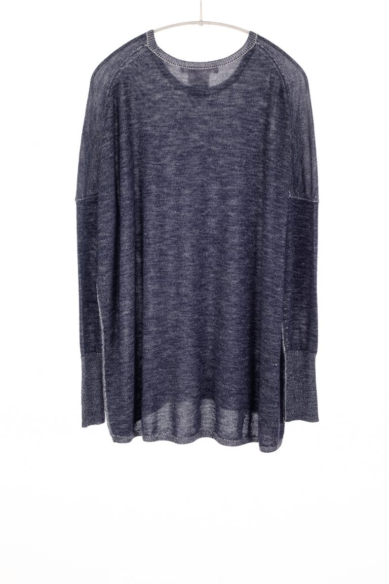 Two Tone Pullover | Worsted Cashmere | Navy/Petal – Paychi Guh