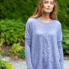 Paychi Guh | Two Tone Pullover, Purple Slate/Petal, 100% Worsted Mongolian Cashmere