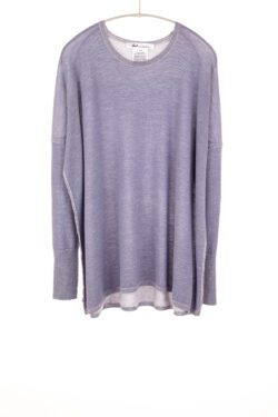 Paychi Guh | Two Tone Pullover, Purple Slate/Petal, 100% Worsted Mongolian Cashmere