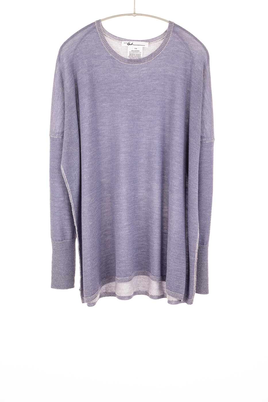 Two Tone Pullover | Worsted Cashmere | Purple Slate/Petal – Paychi Guh