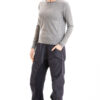 Paychi Guh | L/S Baby Tee, Med Heather Grey, 100% Worsted Cashmere