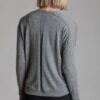 Paychi Guh | V-Neck Cardigan, Med Heather Grey, 100% Worsted Cashmere