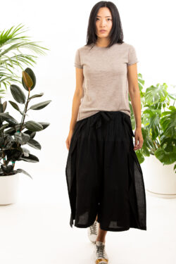 Paychi Guh | Baby Tee, Walnut, 100% Worsted Mongolian Cashmere