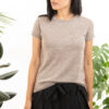 Paychi Guh | Baby Tee, Walnut, 100% Worsted Mongolian Cashmere