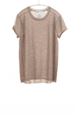 Paychi Guh | Baby Tee, Walnut, 100% Worsted Mongolian Cashmere
