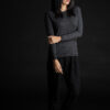 Paychi Guh | L/S Baby Tee, Charcoal, 100% Worsted Cashmere