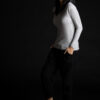 Paychi Guh | L/S Baby Tee, Pale H Grey, 100% Worsted Cashmere