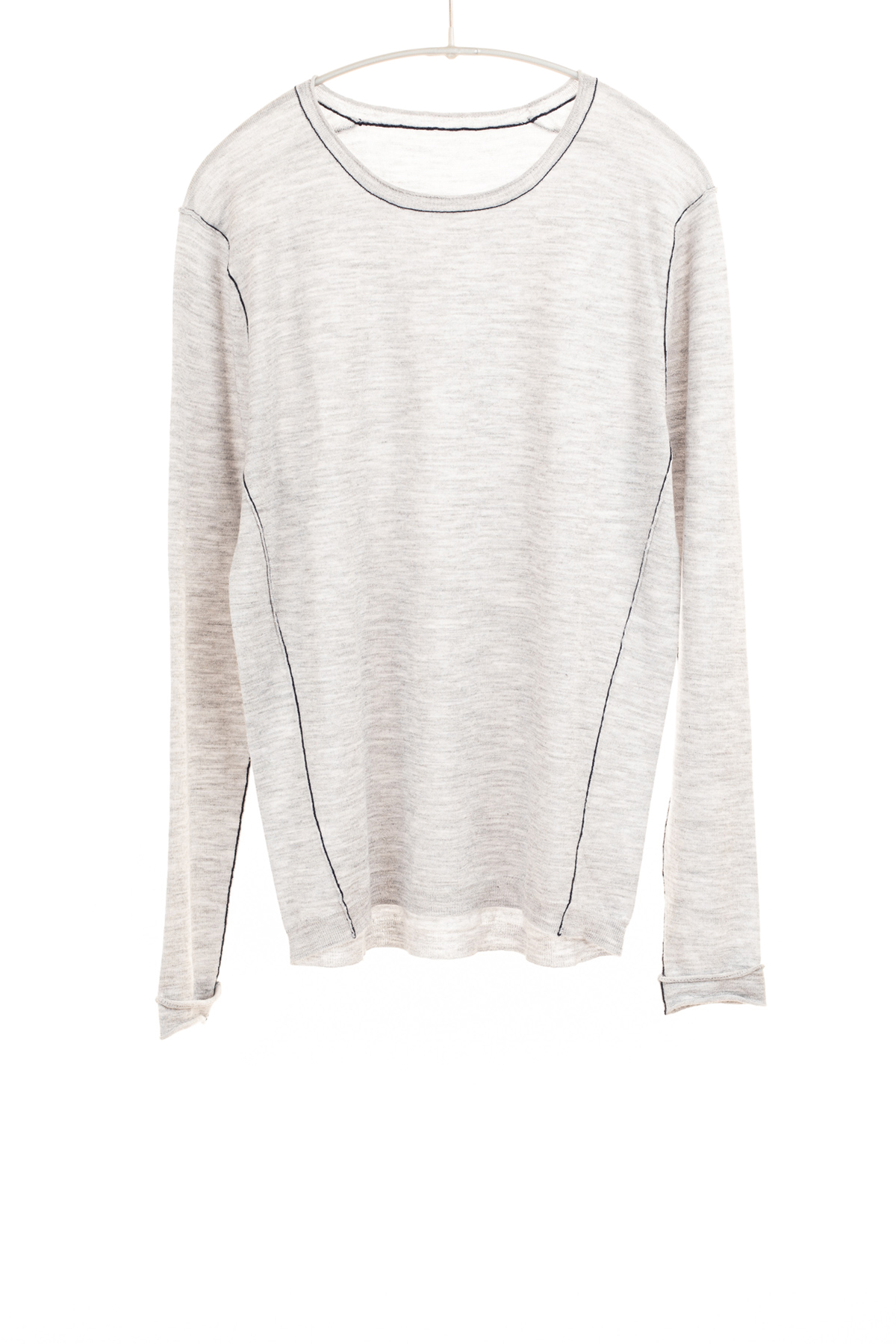 Paychi Guh | L/S Baby Tee, Pale H Grey, 100% Worsted Cashmere Paychi Guh | L/S Baby Tee, Pale H Grey, 100% Worsted Cashmere