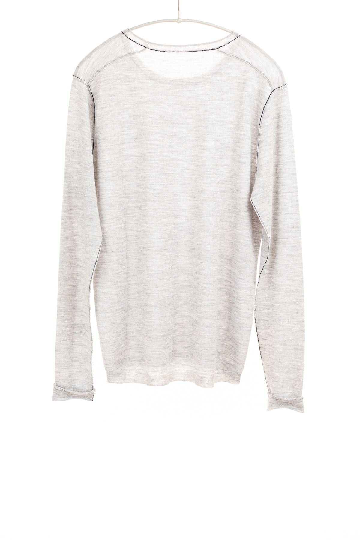 Paychi Guh | L/S Baby Tee, Pale H Grey, 100% Worsted Cashmere Paychi Guh | L/S Baby Tee, Pale H Grey, 100% Worsted Cashmere