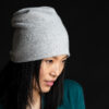 Paychi Guh | Slouchy Beanie, Lt H Grey, 100% Cashmere