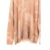 Paychi Guh | Printed Textured Crew, Dusty Rose, 100% Mongolian Cashmere