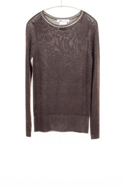 Paychi Guh | Printed Bateau, Chocolate, 100% Worsted Cashmere