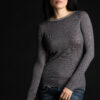 Paychi Guh | Printed Bateau, Thunder, 100% Worsted Cashmere