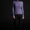 Paychi Guh | Printed Turtleneck, Purple, 100% Worsted Cashmere