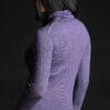 Paychi Guh | Printed Turtleneck, Purple, 100% Worsted Cashmere