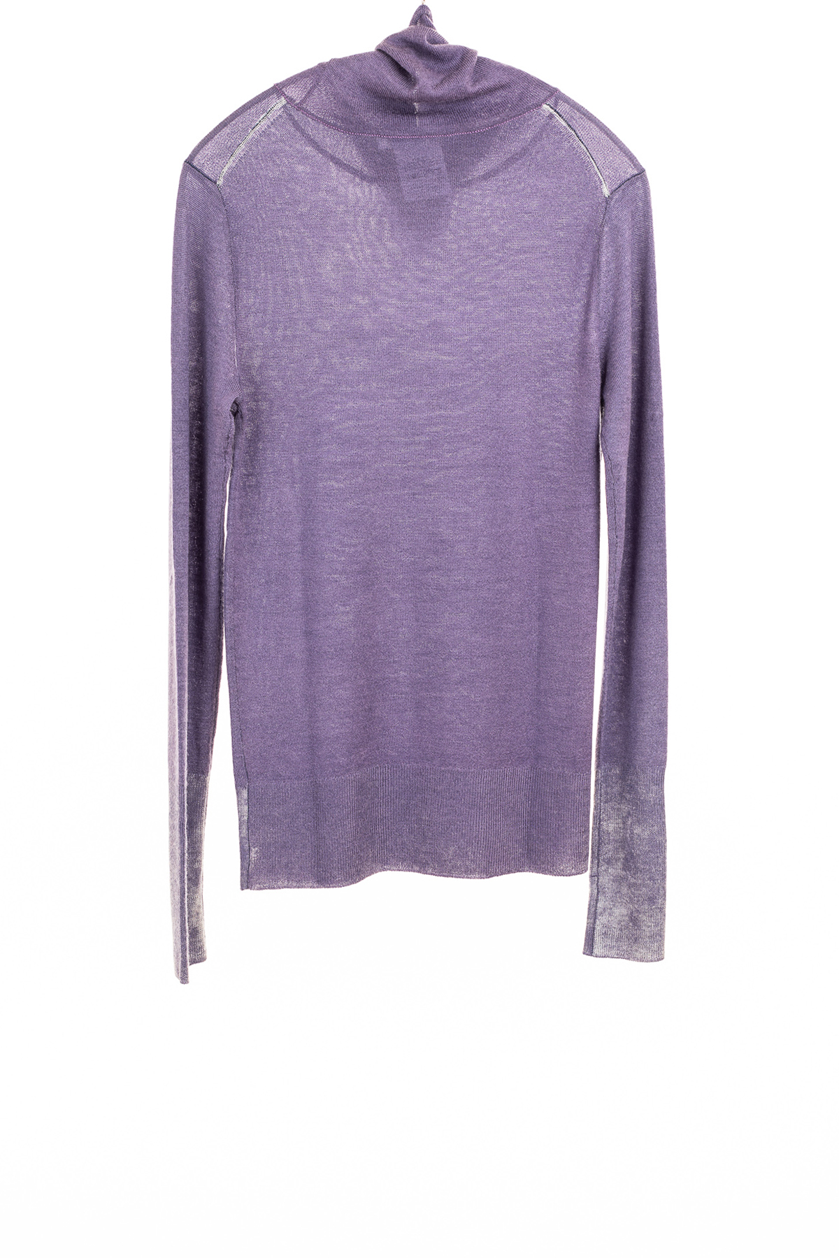 Paychi Guh | Printed Turtleneck, Purple, 100% Worsted Cashmere Paychi Guh | Printed Turtleneck, Purple, 100% Worsted Cashmere