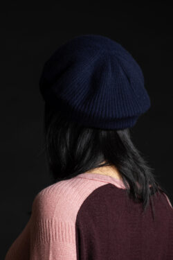 Paychi Guh | Beret, Navy, 100% Cashmere