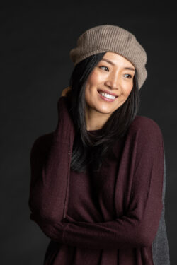 Paychi Guh | Beret, Toast, 100% Cashmere