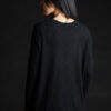 Paychi Guh | Relaxed Luxe Crew, Black, 100% Baby Cashmere