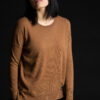 Paychi Guh | Relaxed Luxe Crew, Camel, 100% Baby Cashmere