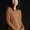Paychi Guh | Relaxed Luxe Crew, Camel, 100% Baby Cashmere