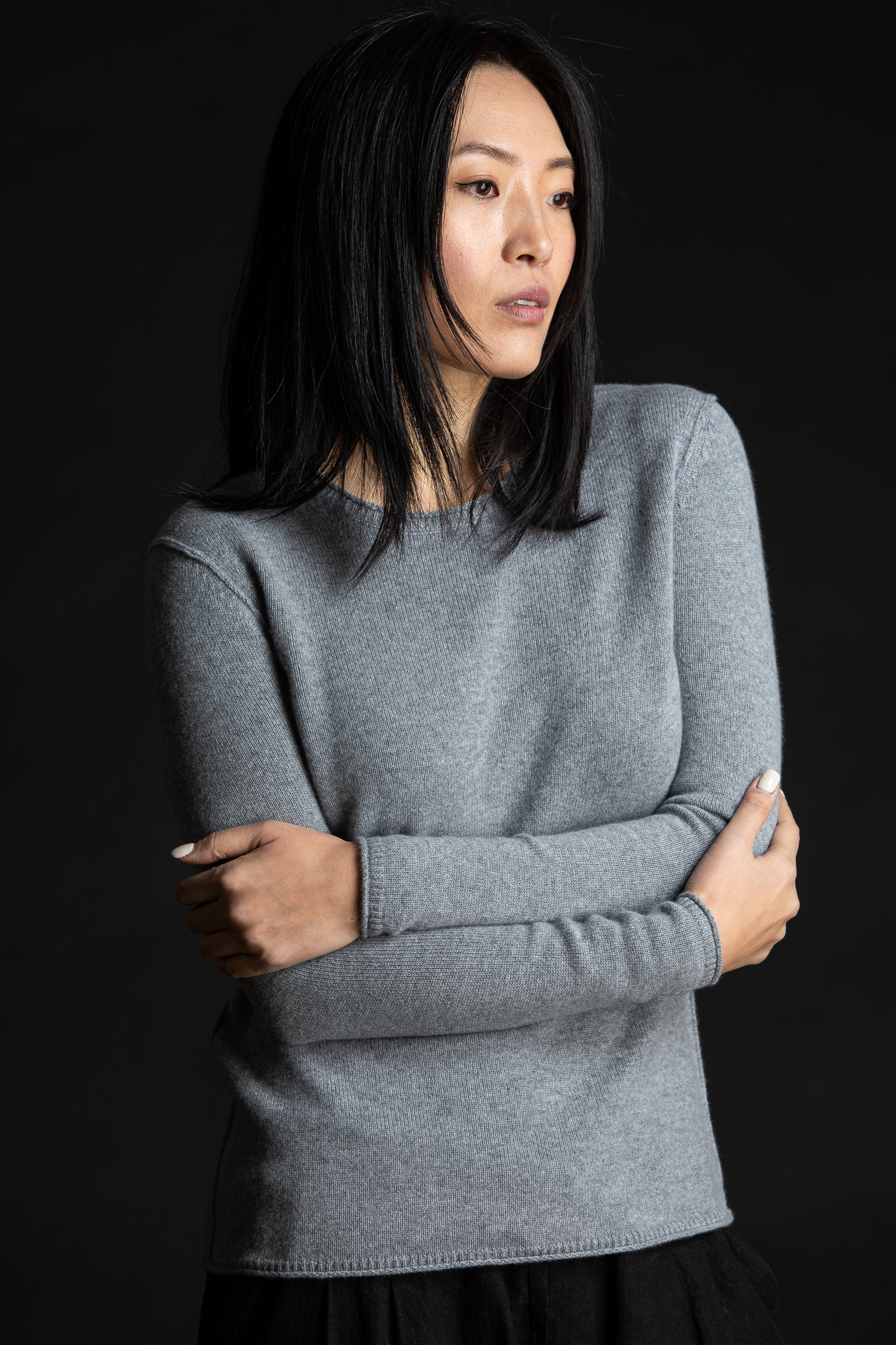 Paychi Guh | Cozy Luxe Crew, Husky Grey, 100% Baby Cashmere Paychi Guh | Cozy Luxe Crew, Husky Grey, 100% Baby Cashmere
