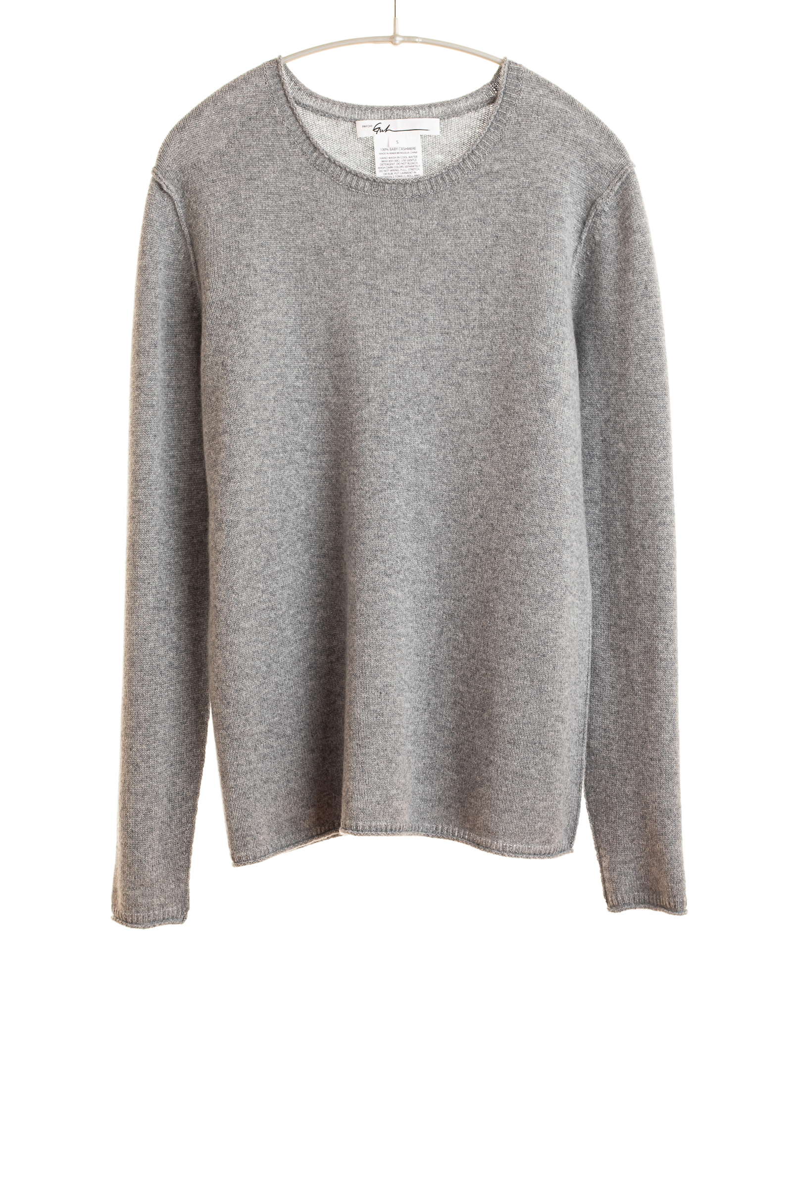 Paychi Guh | Cozy Luxe Crew, Husky Grey, 100% Baby Cashmere Paychi Guh | Cozy Luxe Crew, Husky Grey, 100% Baby Cashmere