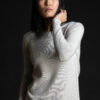 Paychi Guh | Cozy Luxe Crew, Snow Grey, 100% Baby Cashmere