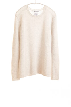 Paychi Guh | Cozy Luxe Crew, Snow Grey, 100% Baby Cashmere