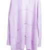 Paychi Guh | Lace Panel Cardigan, Lavender, 100% Mongolian Cashmere