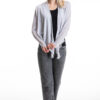 Paychi Guh | Drape Front Cardigan, Blizzard, 100% Worsted Cashmere