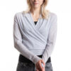 Paychi Guh | Drape Front Cardigan, Blizzard, 100% Worsted Cashmere