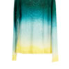 Paychi Guh | L/S Watercolor Crew, Green/Yellow, 100% Worsted Cashmere